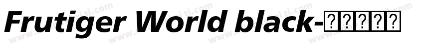 Frutiger World black字体转换